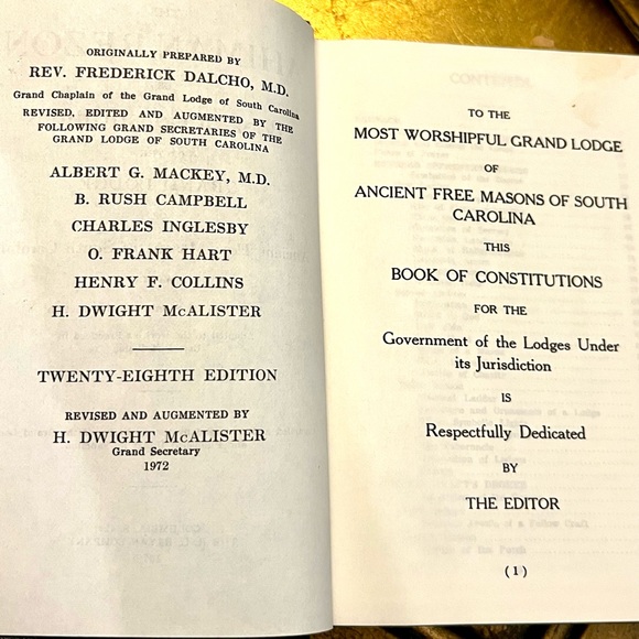 The Ahiman Rezon Book of Constitutions of Grand Lodge Ancient Free Masons 1972 - Picture 8 of 9